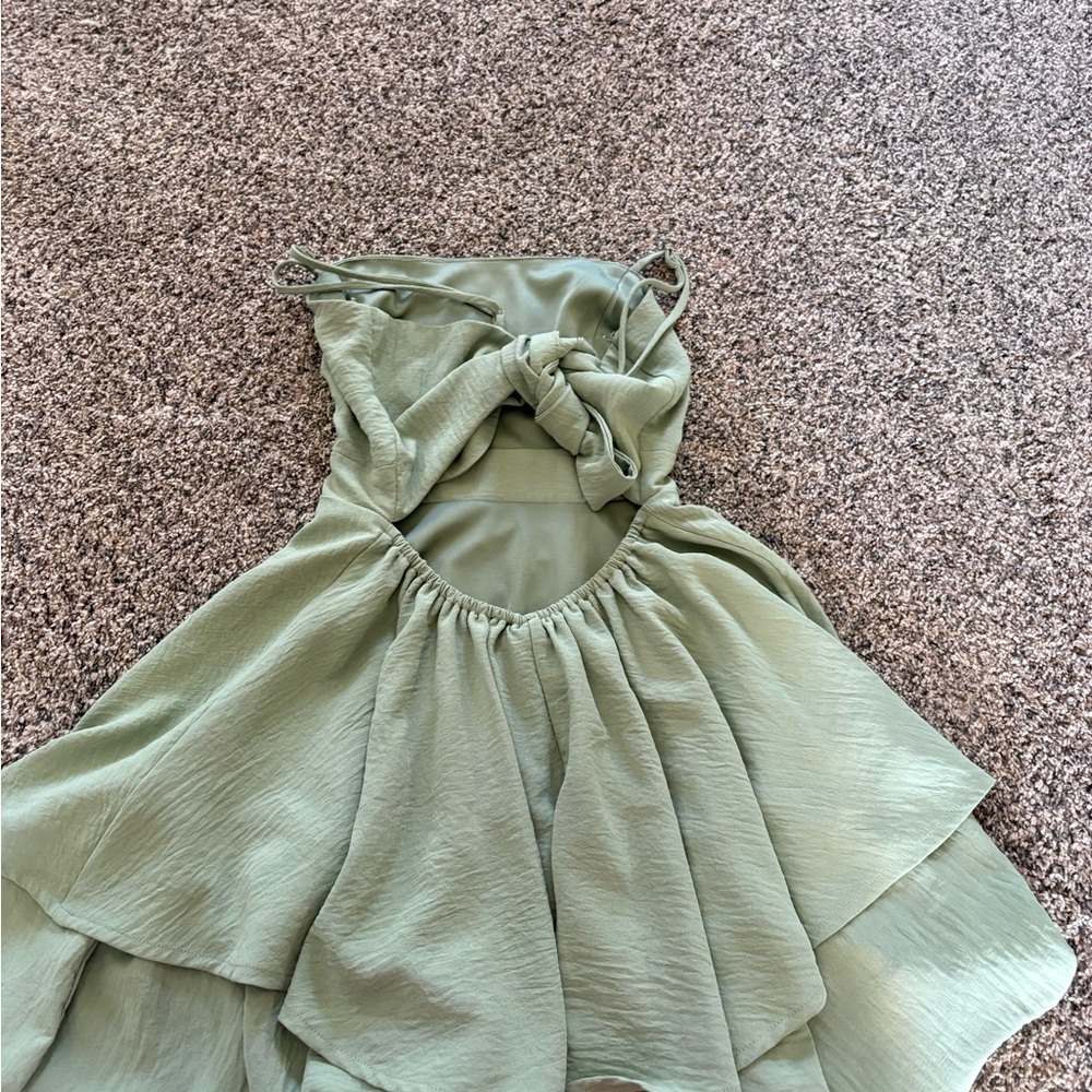 Windsor Light Sage Green Elastic-Neck Blouse - Picture 3 of 3